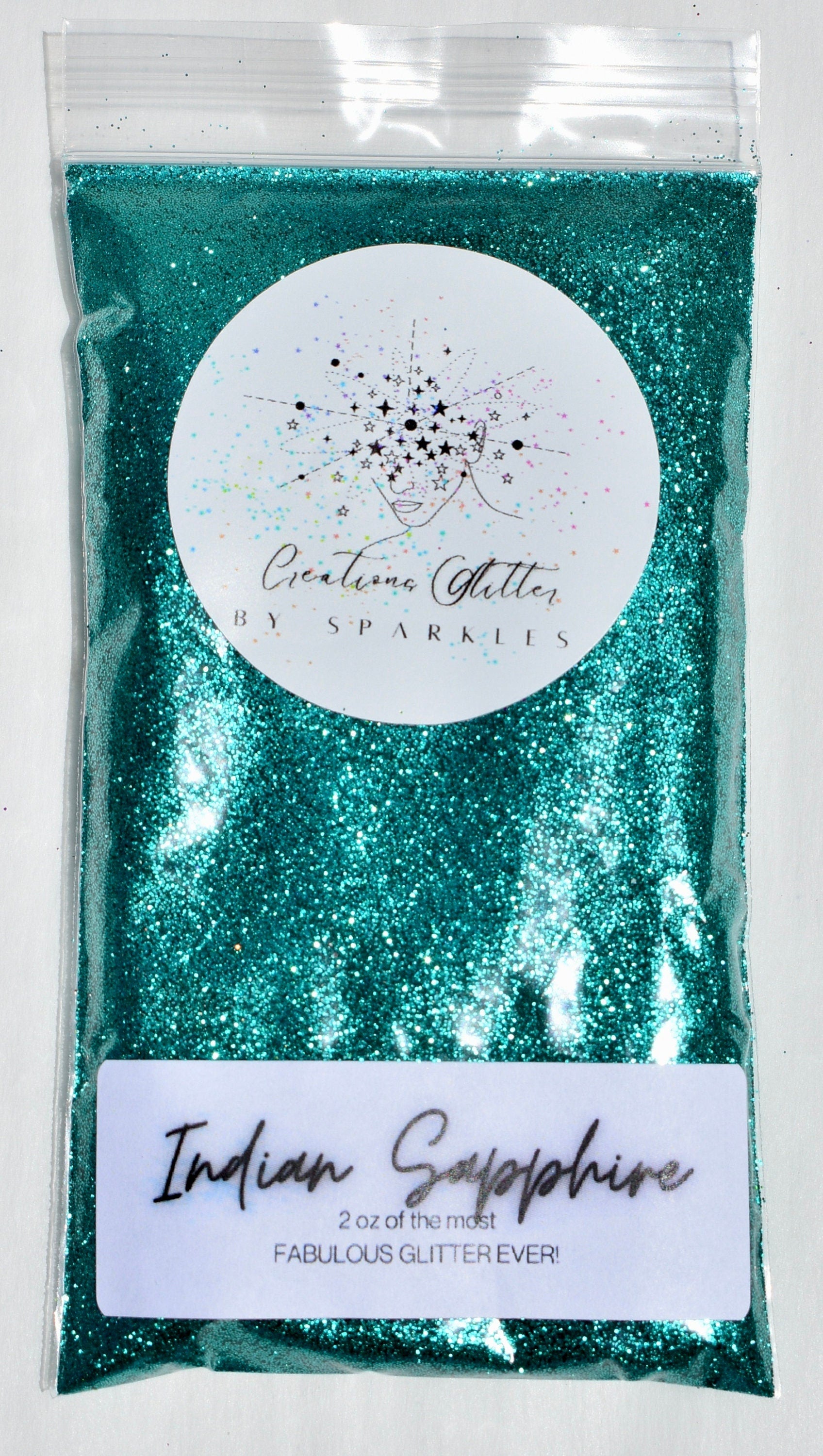 Indian Sapphire - fine TEAL metallic glitter by Creations Glitter