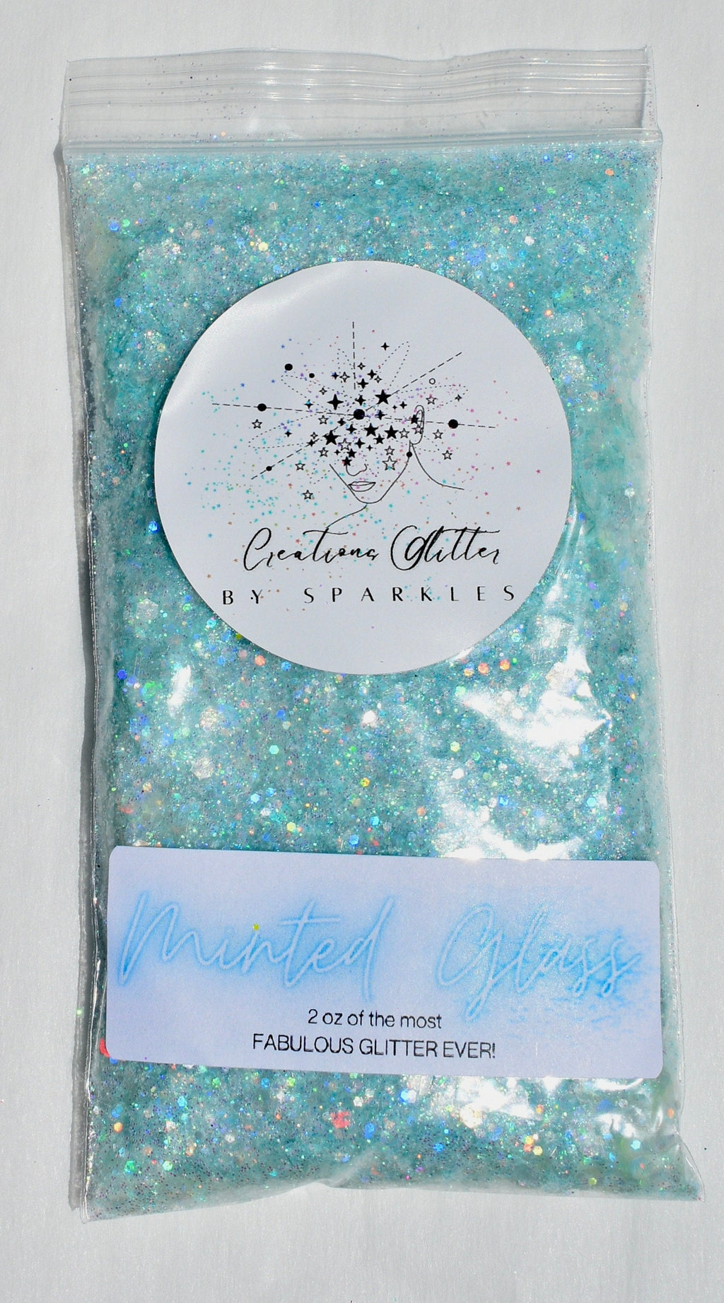 Minted Glass -CHUNKY light blue glitter by Creations Glitter