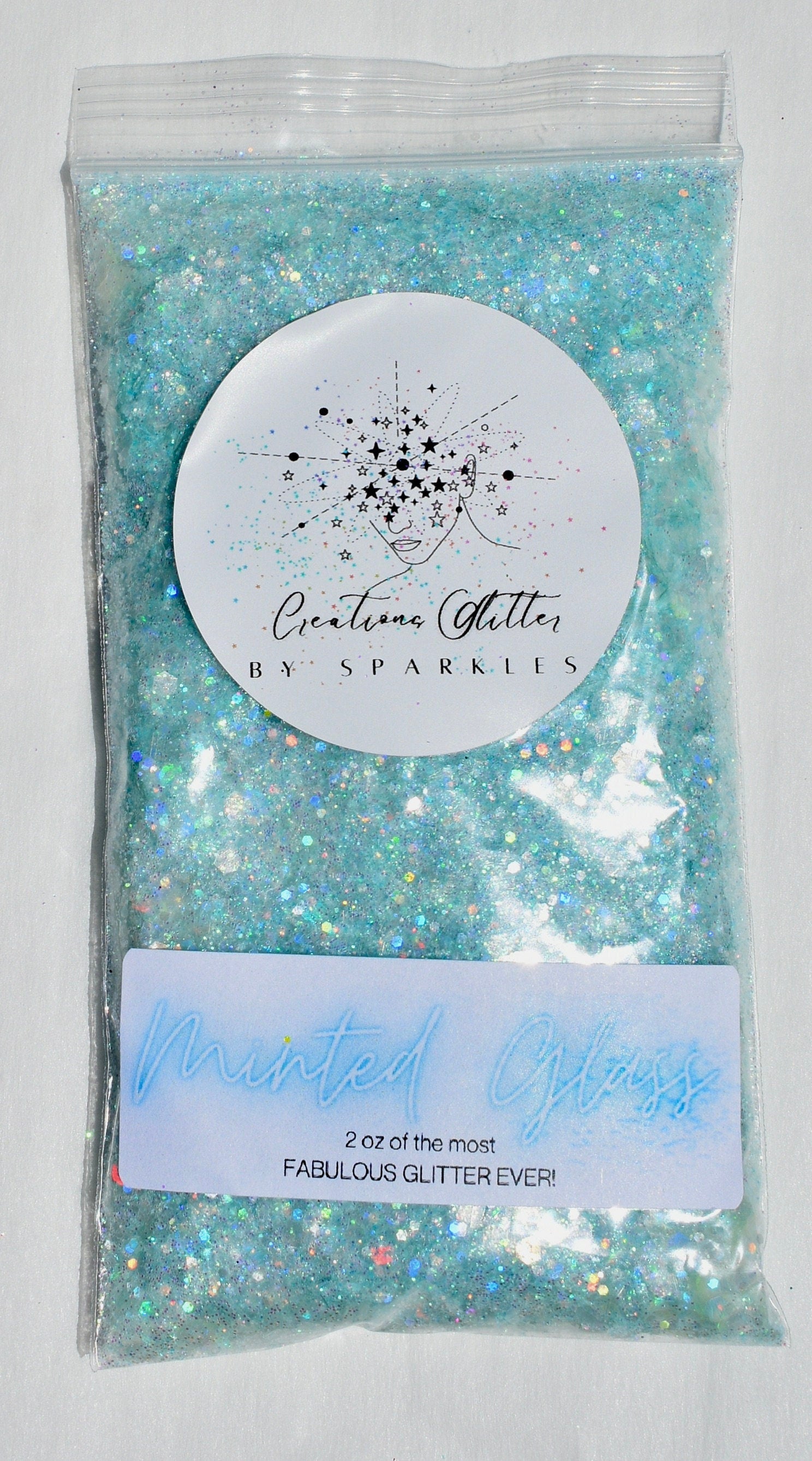 Minted Glass -CHUNKY light blue glitter by Creations Glitter