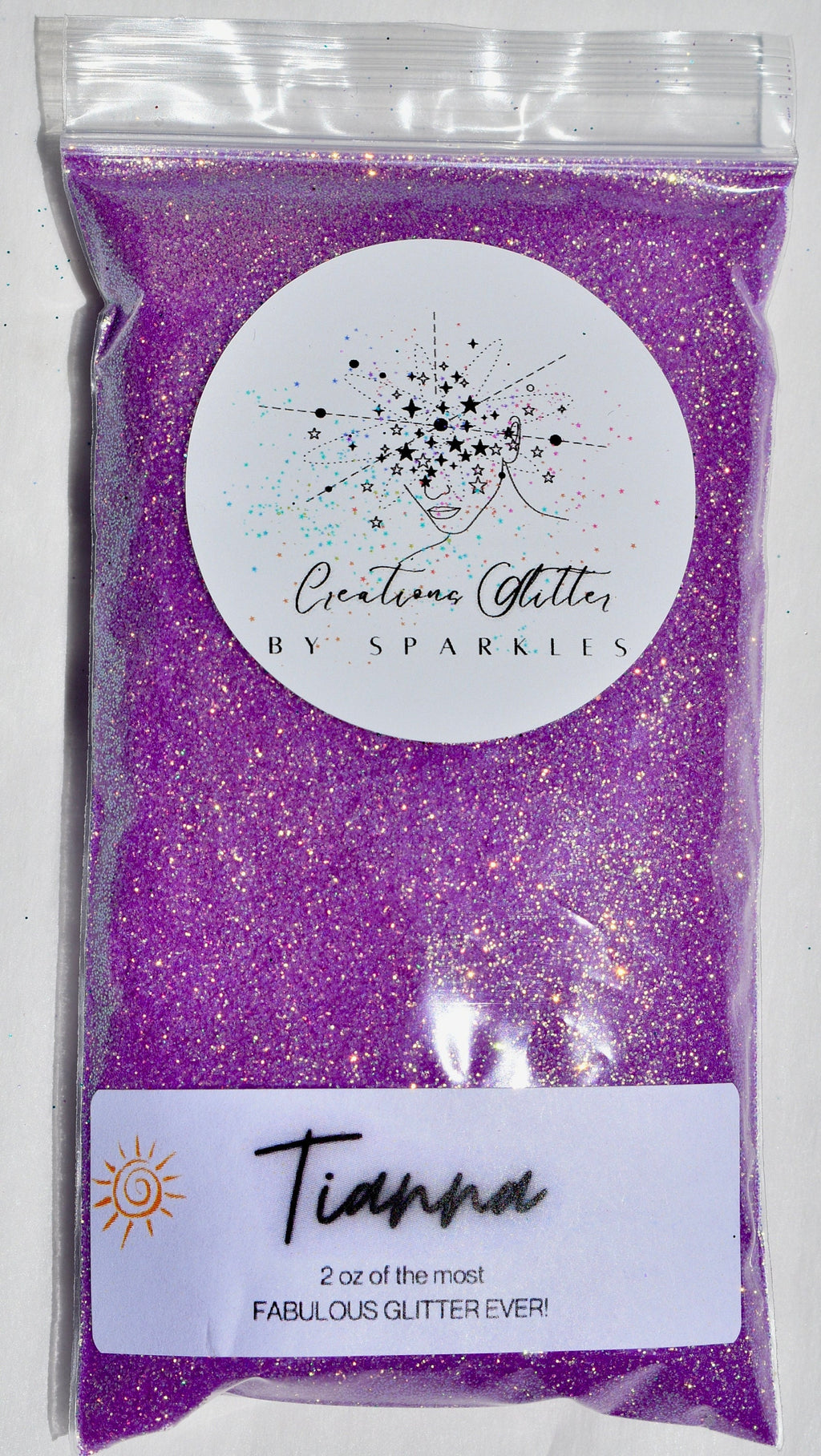 Tianna UV FINE Purple/White Glitter - by Creations Glitter