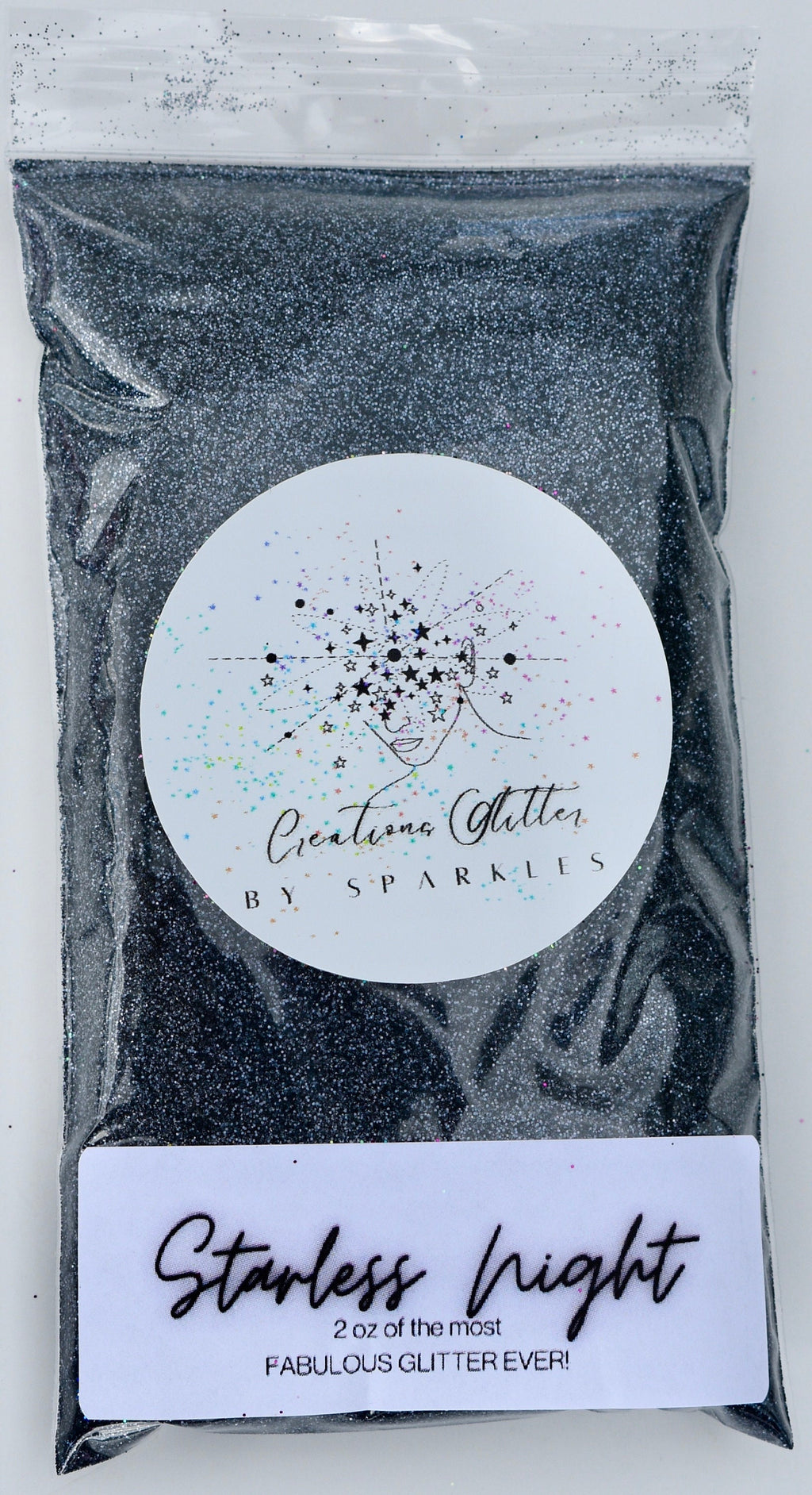 Starless Night - Black Fine Glitter