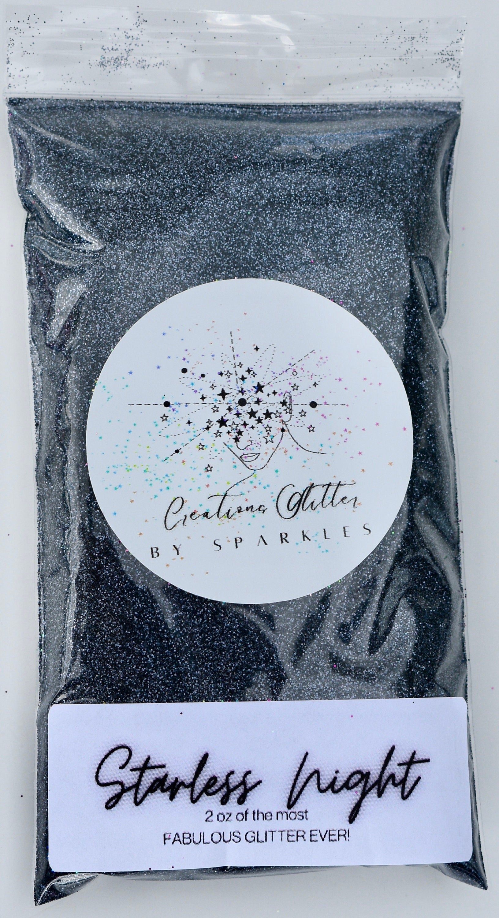Starless Night - Black Fine Glitter