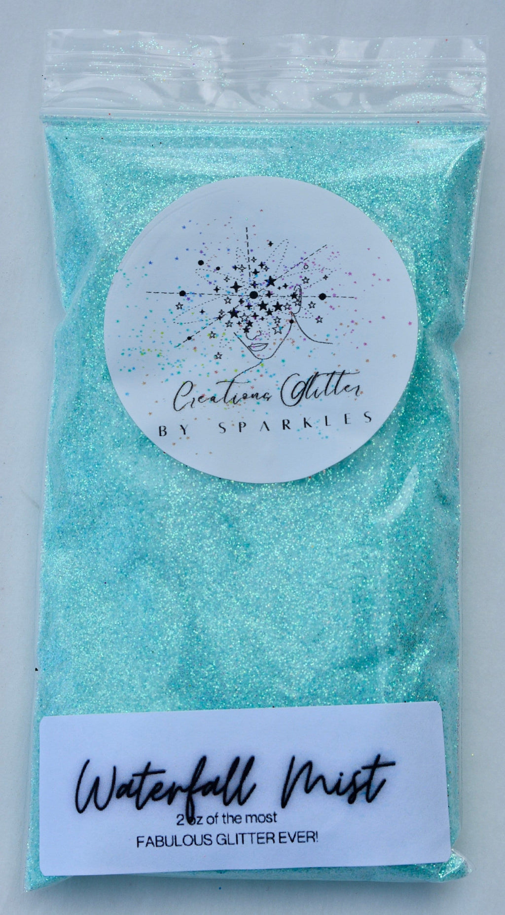 Waterfall Mist - Light Blue green iridescent glitter by creations glitter