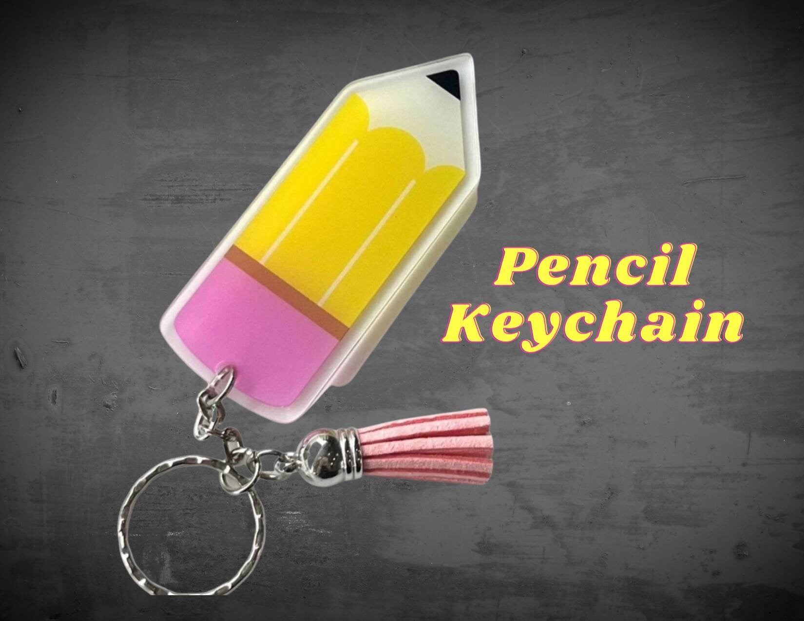 Set of 3 Pencil keychains for teacher
