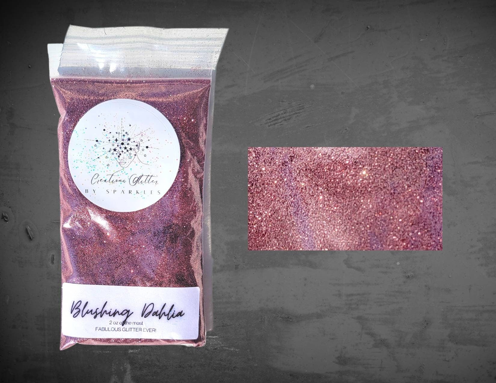 Blushing Dahlia- Deep rose gold fine glitter by Creations Glitter