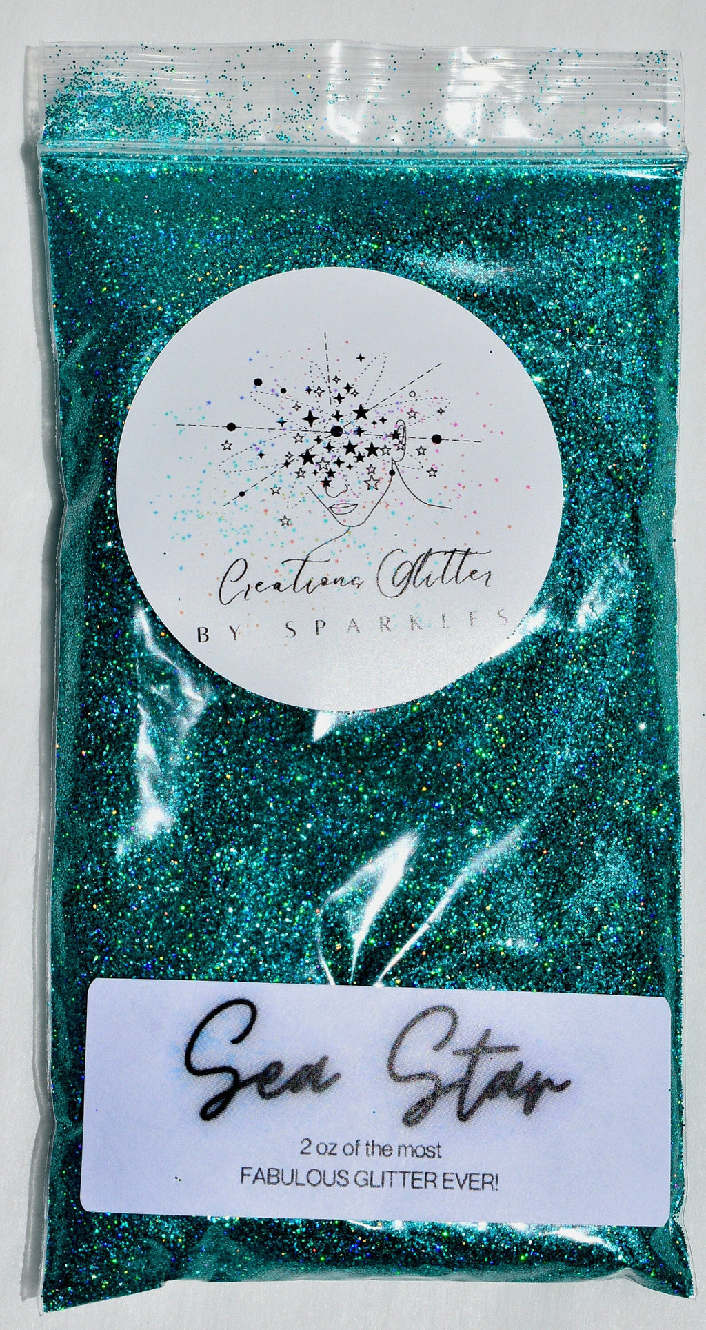 Sea Star - FINE HOLOGRAPHIC TEAL Glitter by Creations Glitter