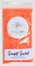 Sunset Sorbet - CHUNKY orange pink with holographic flecks by Creations Glitter