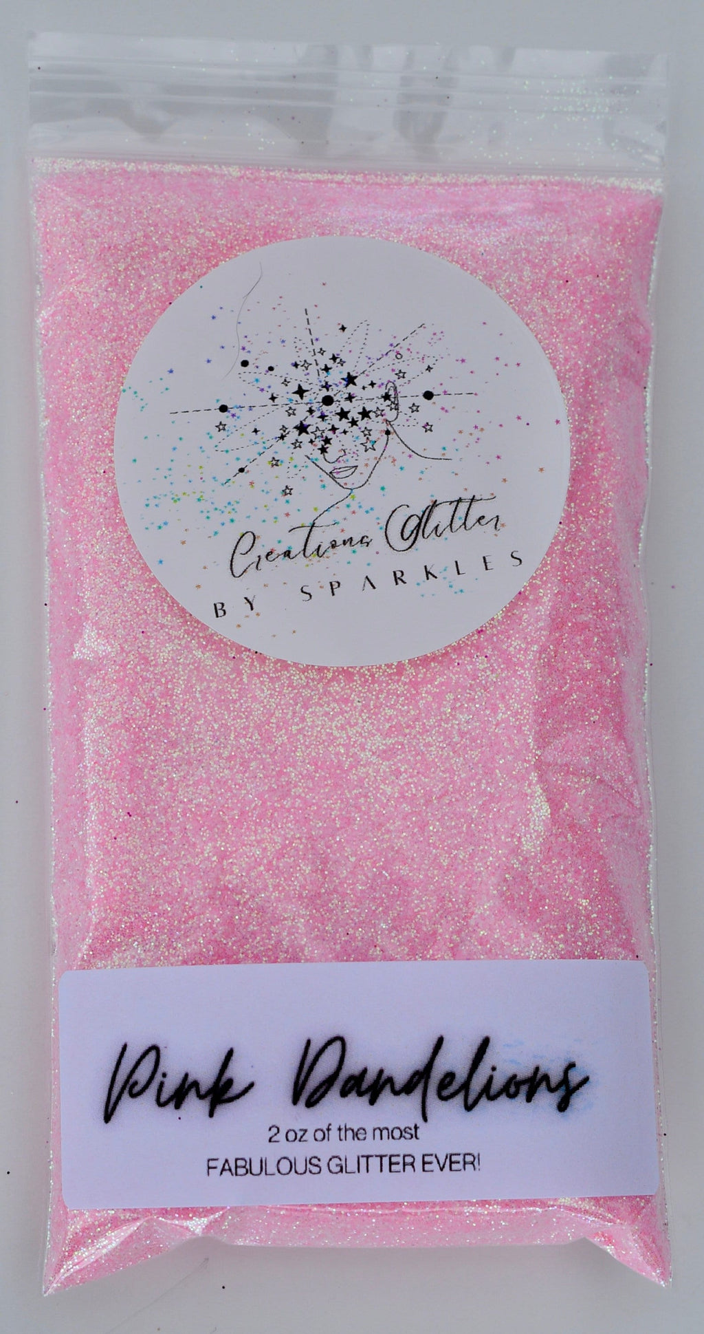Pink Dandelions - Light Pink Fine Iridescent glitter by Creations Glitter