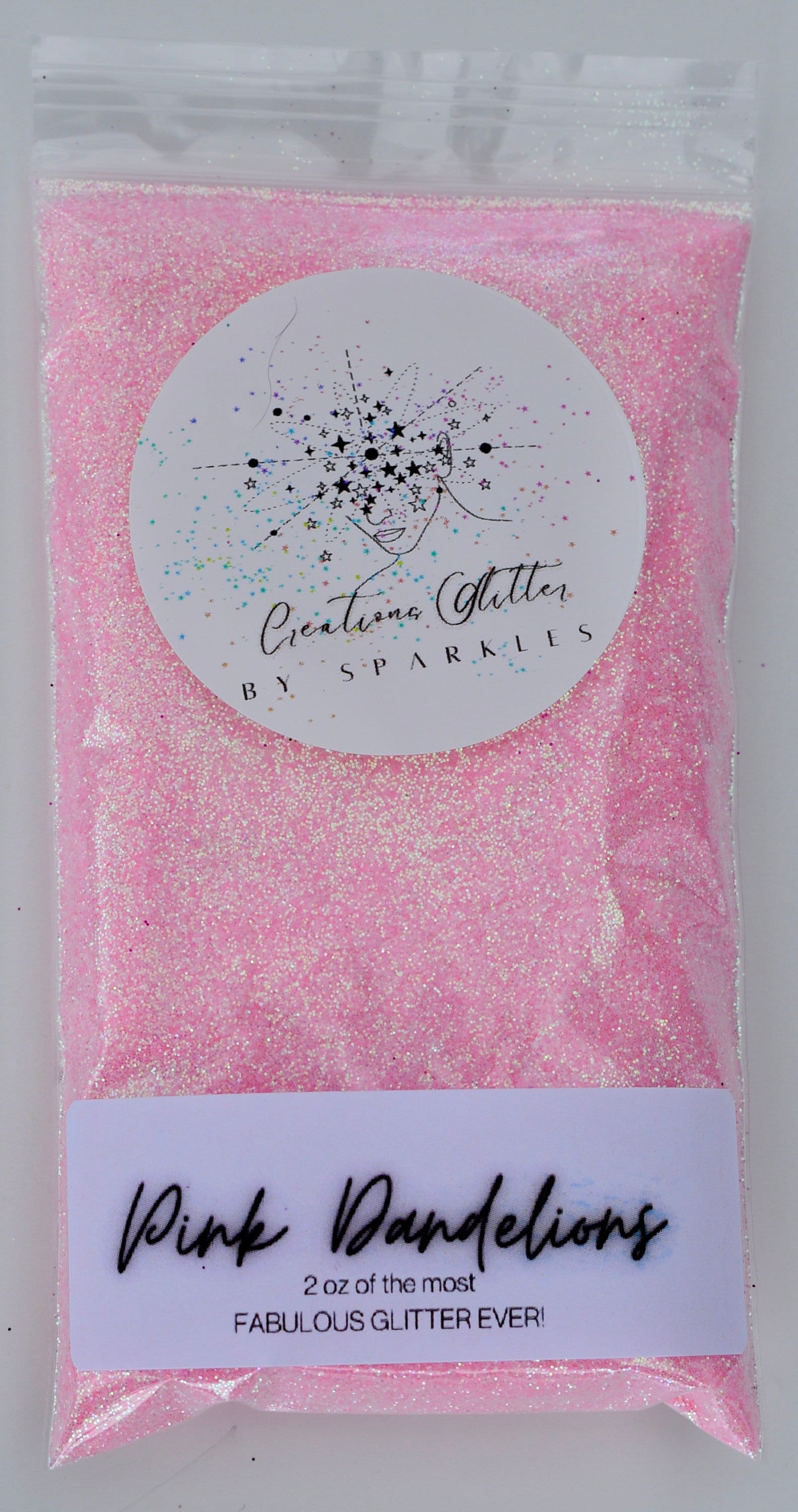 Pink Dandelions - Light Pink Fine Iridescent glitter by Creations Glitter
