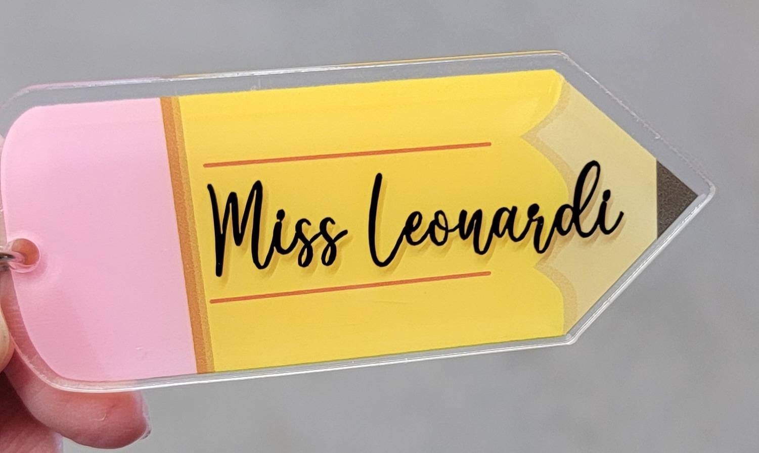 Set of 3 Pencil keychains for teacher