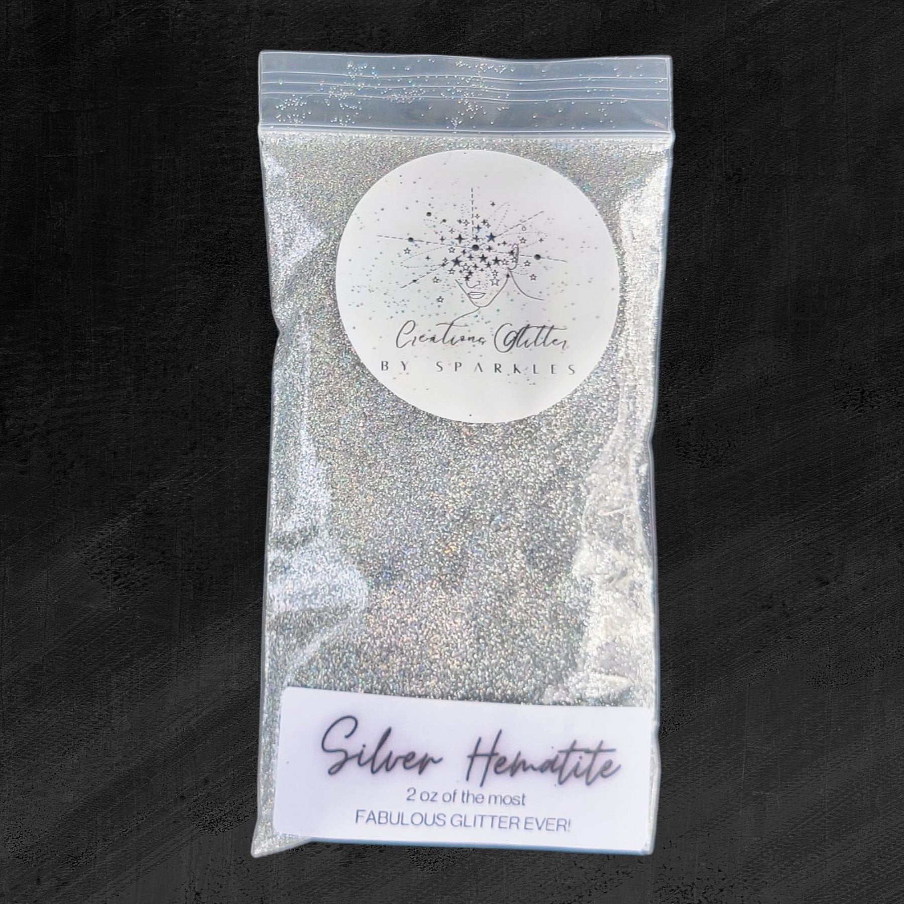 Silver Hematite - Holographic Fine Silver Glitter by Creations Glitter