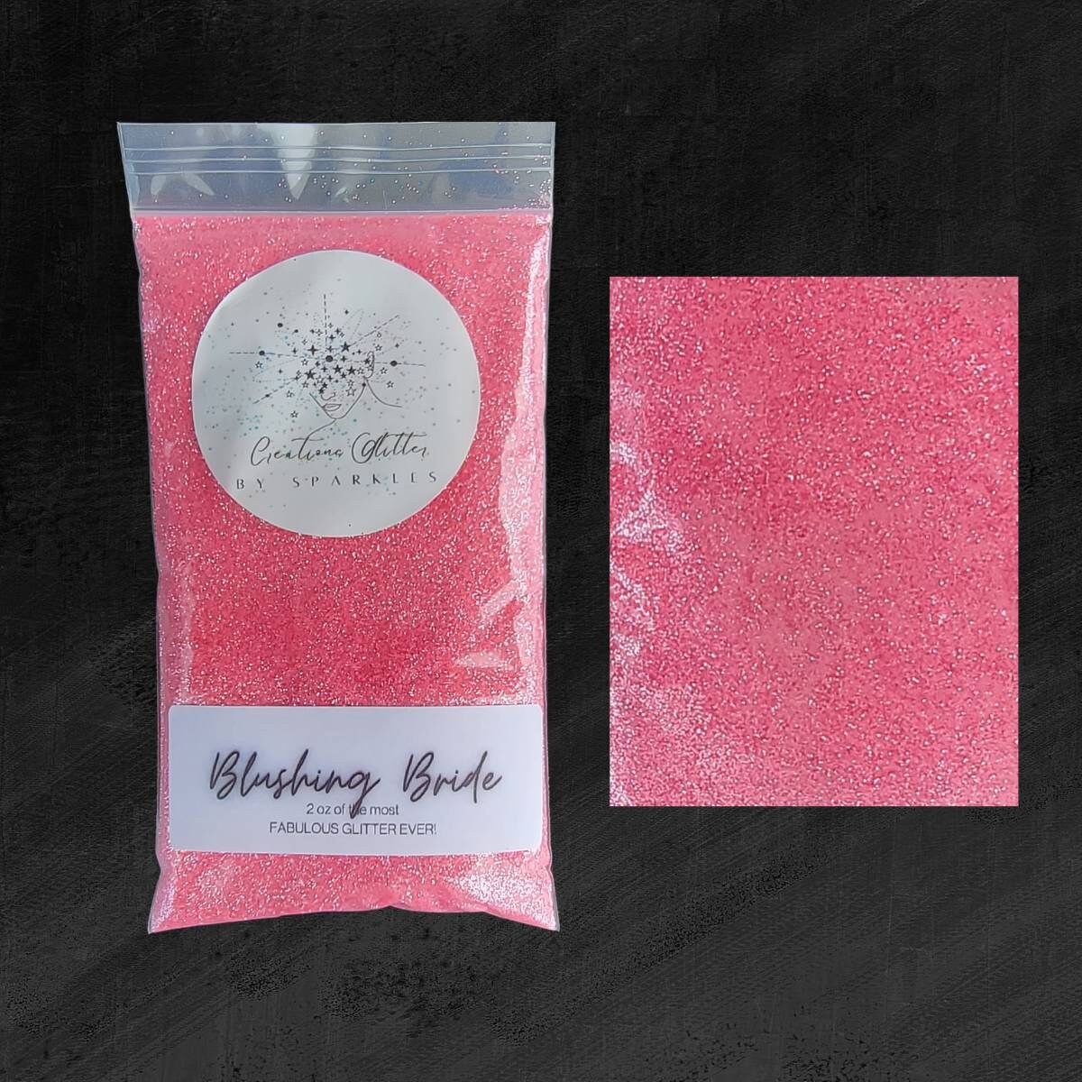 Blushing Bride - 2 oz super fine pink sparkling diamond glitter by Creations Glitter