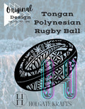 Tongan Poly Rugby Ball Digital Design