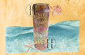 Beachy Sunrise Sunset Repeat 20 oz Glitter Tumbler | Purple Waves Stainless Steel Cup with Lid & Straw