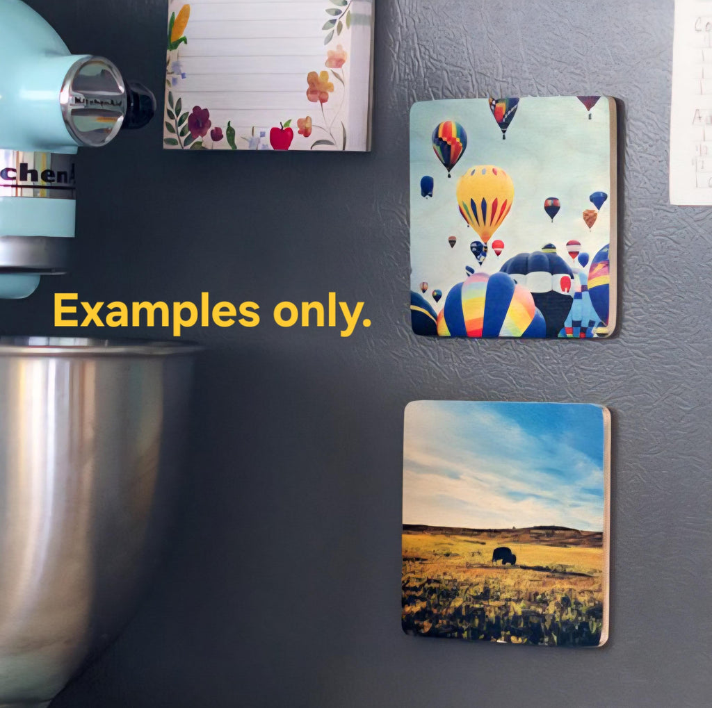 Personalized 4x4 Textured Fridge Magnet - Custom UV Printed Photo, Logo, or Phrase | Textured Photo Gift