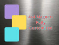 Personalized 4x4 Textured Fridge Magnet - Custom UV Printed Photo, Logo, or Phrase | Textured Photo Gift