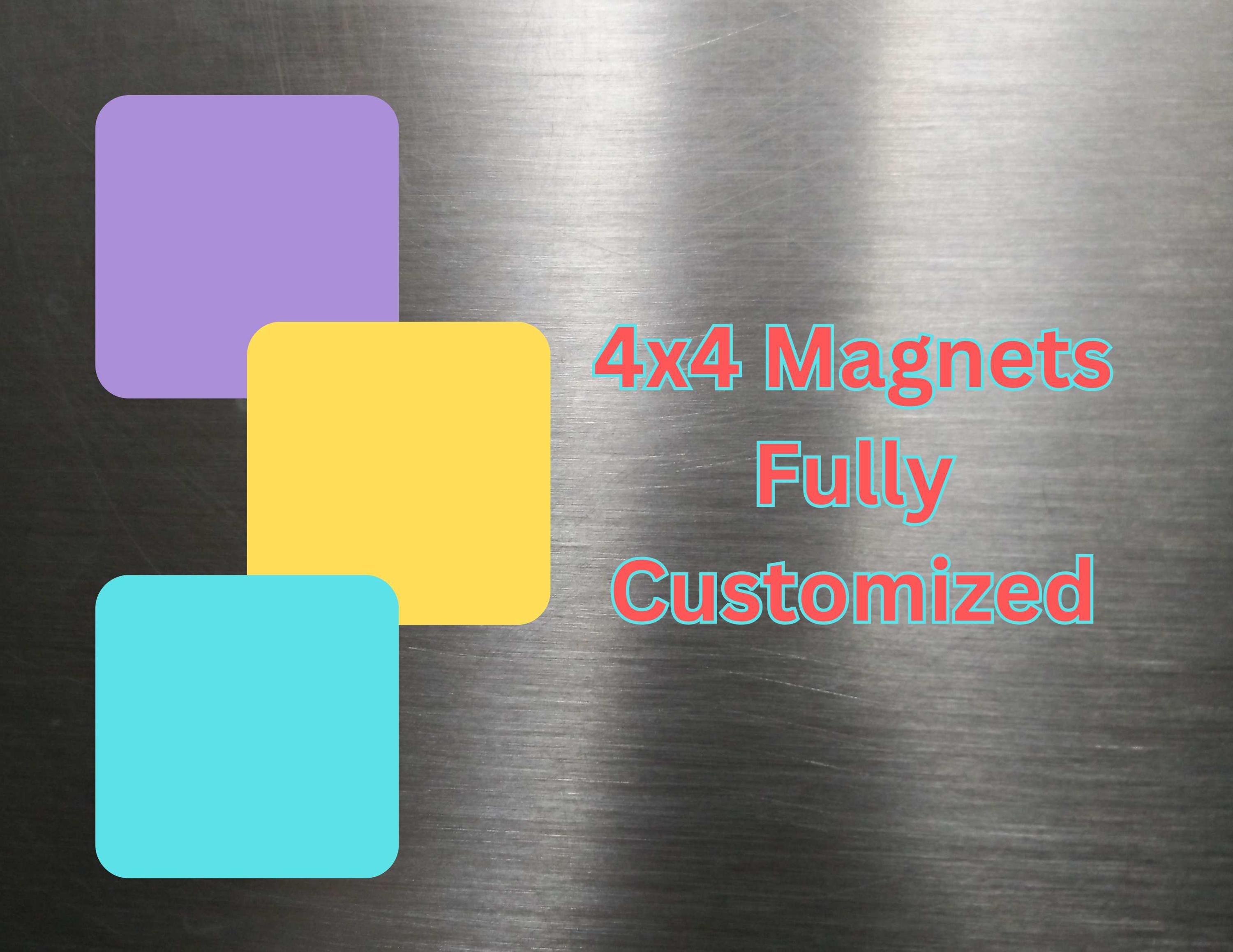 Personalized 4x4 Textured Fridge Magnet - Custom UV Printed Photo, Logo, or Phrase | Textured Photo Gift